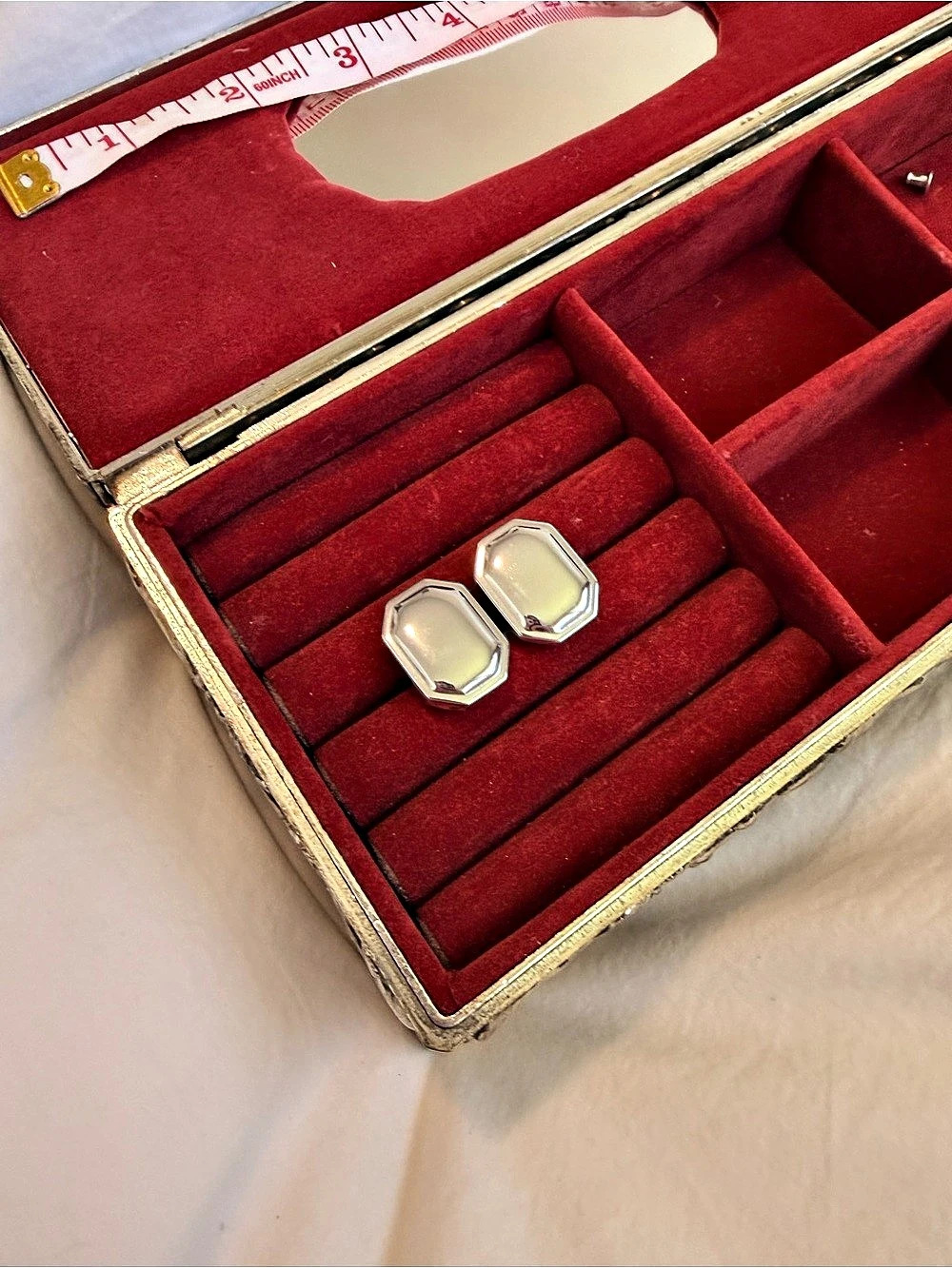 Vintage Silver Tone Stud Earrings